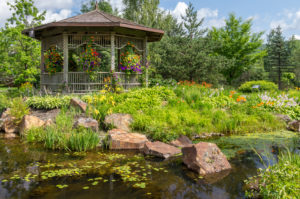 Water Feature with Gazebo